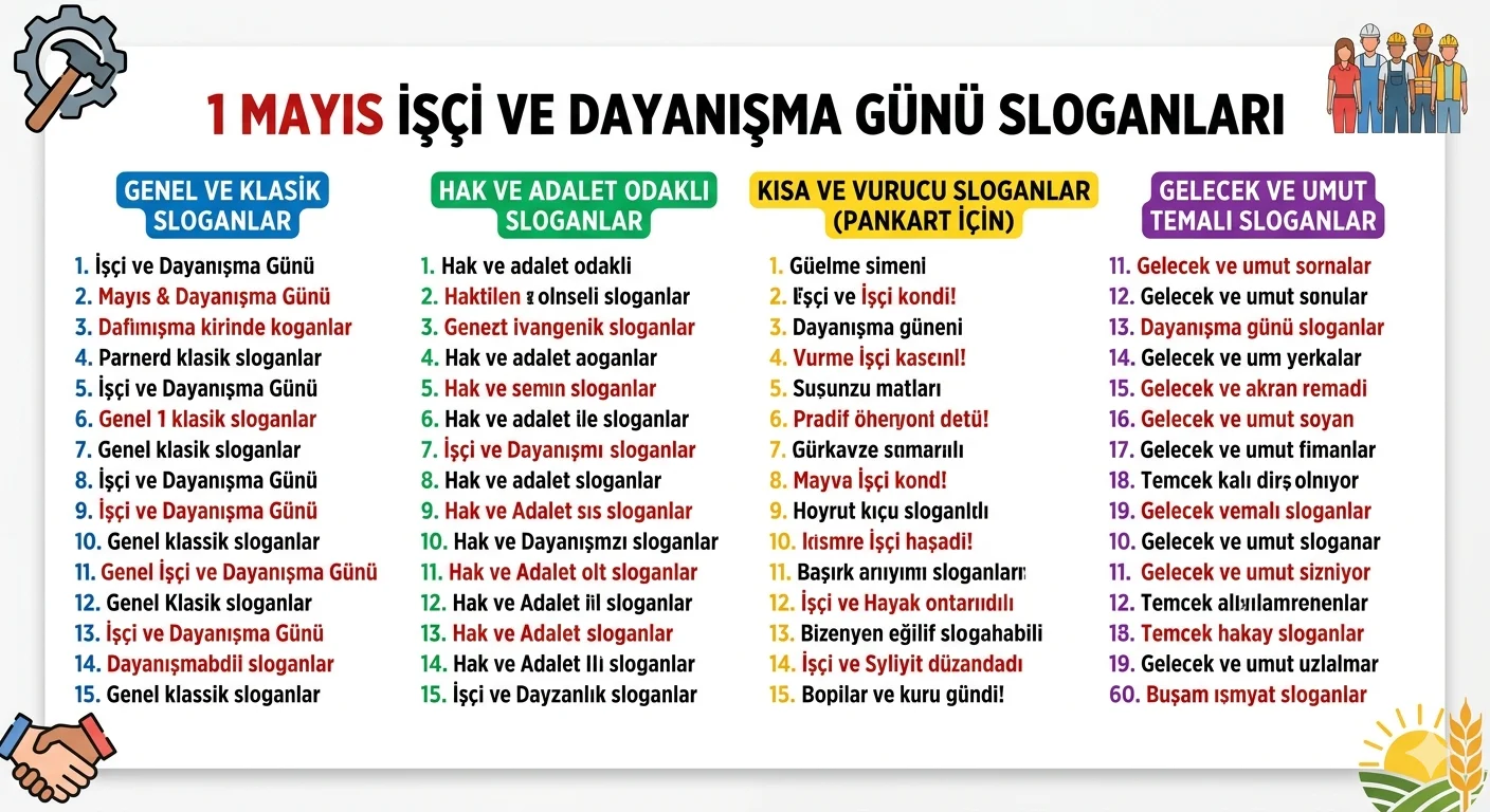 1 Mayıs Sloganları 2026