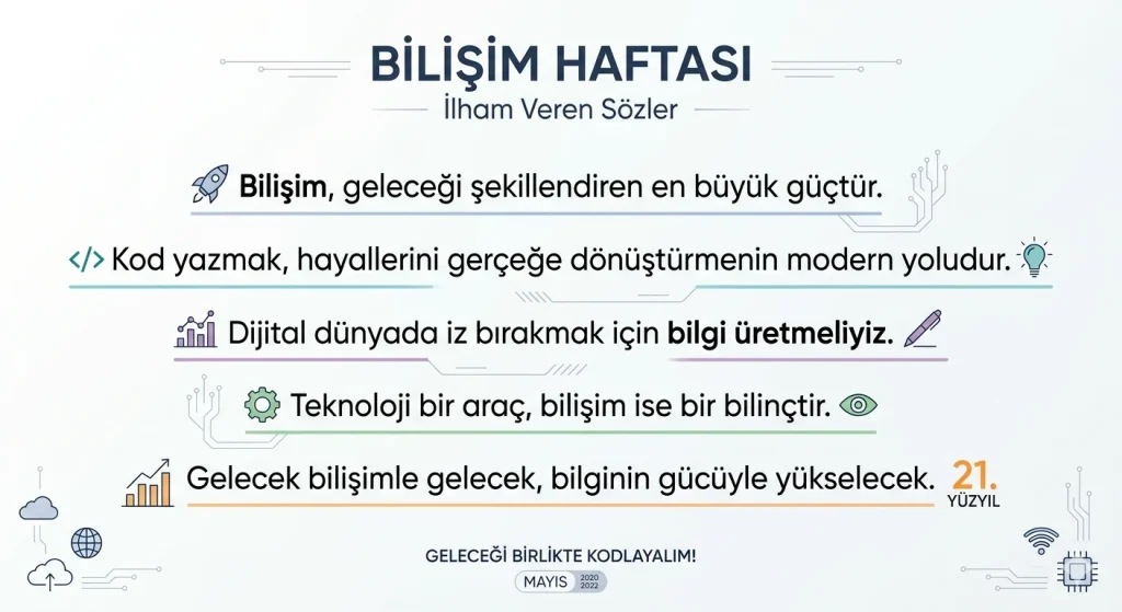 Bilişim Haftası ile ilgili Sözler 2026