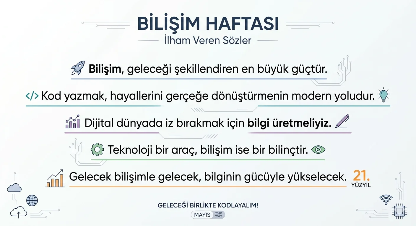 Bilişim Haftası ile ilgili Sözler 2026
