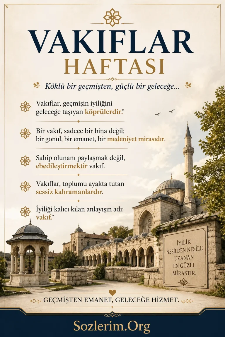 Vakıflar Haftası ile ilgili Sözler 2026