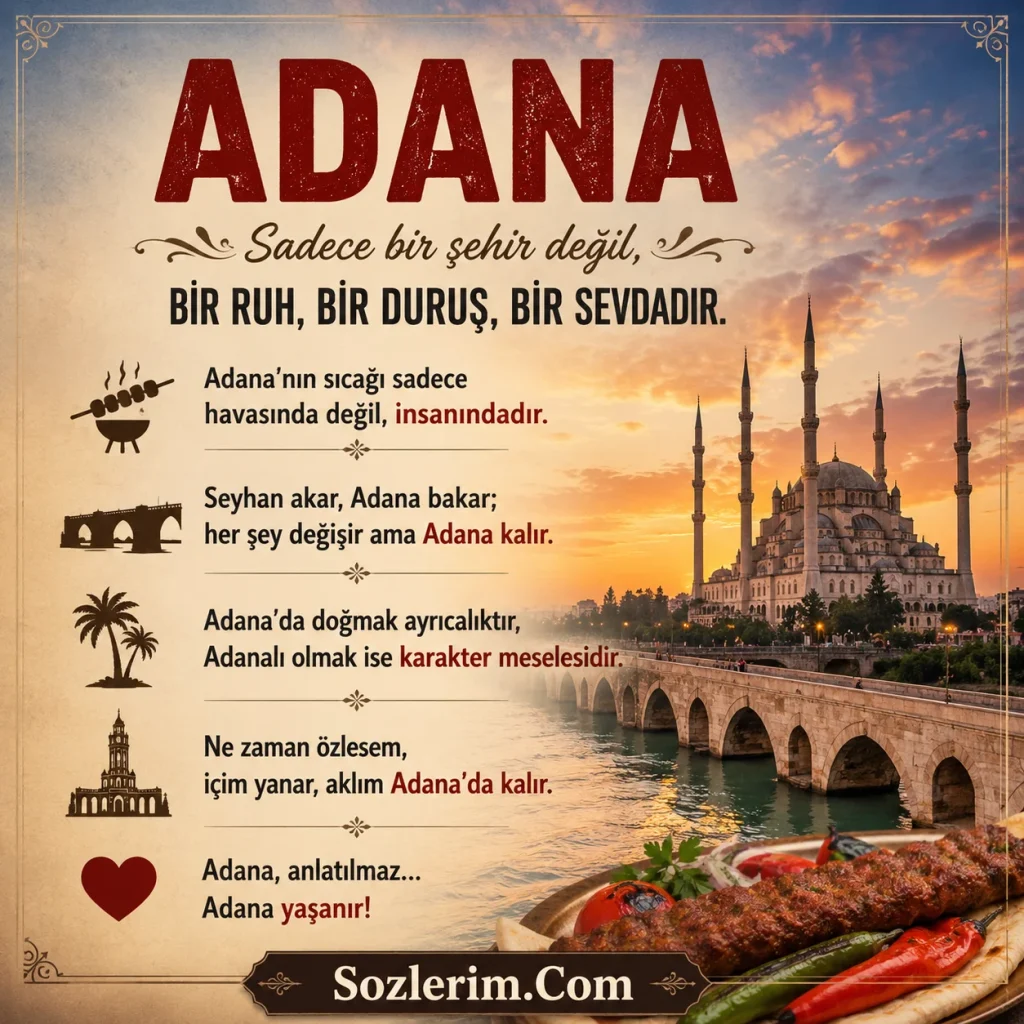 Adana ile ilgili Sözler 2026