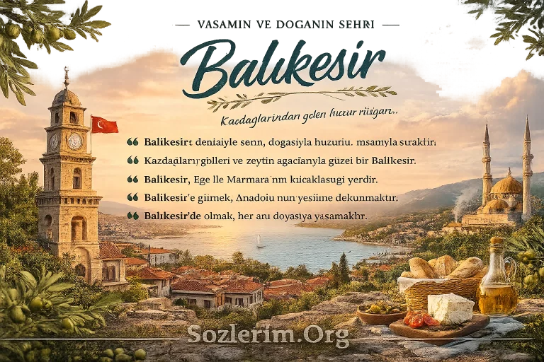 Balıkesir ile ilgili Sözler