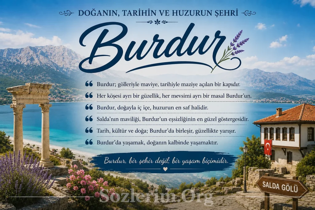 Burdur ile ilgili Sözler 2026