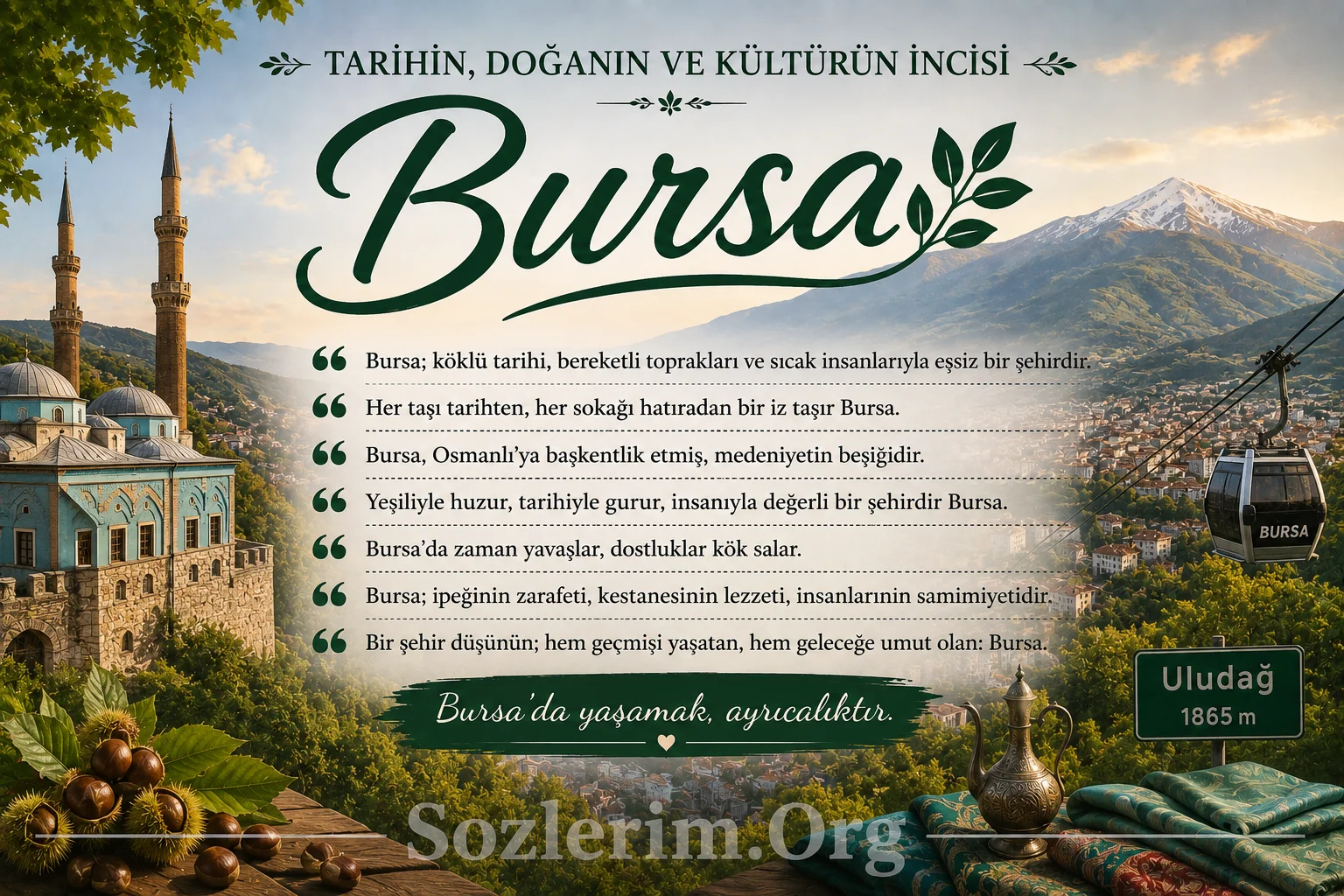 Bursa ile ilgili Sözler 2026